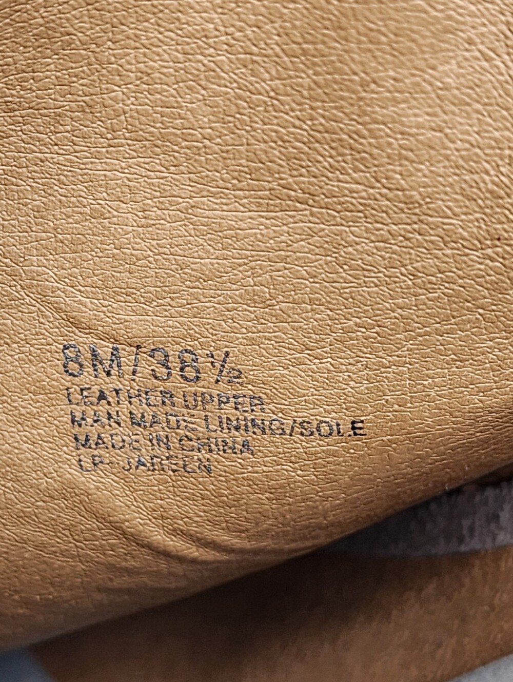 Lucky Brand Jezzah Peep Toe Suede Beige Tan Wedge Booties Ankle Boots Size 8 M - Picture 10 of 11